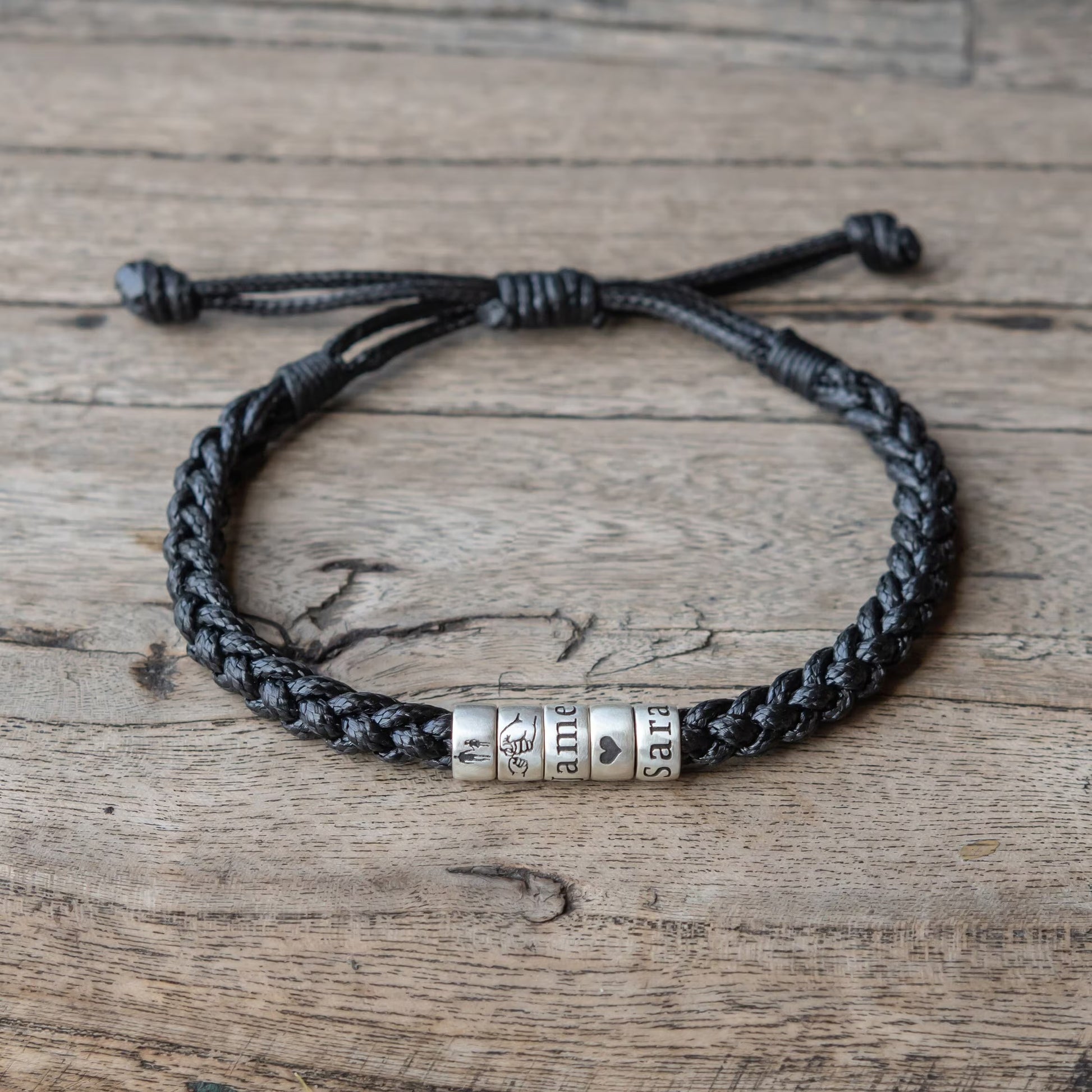 Personalized Women Woven Leather Bracelet