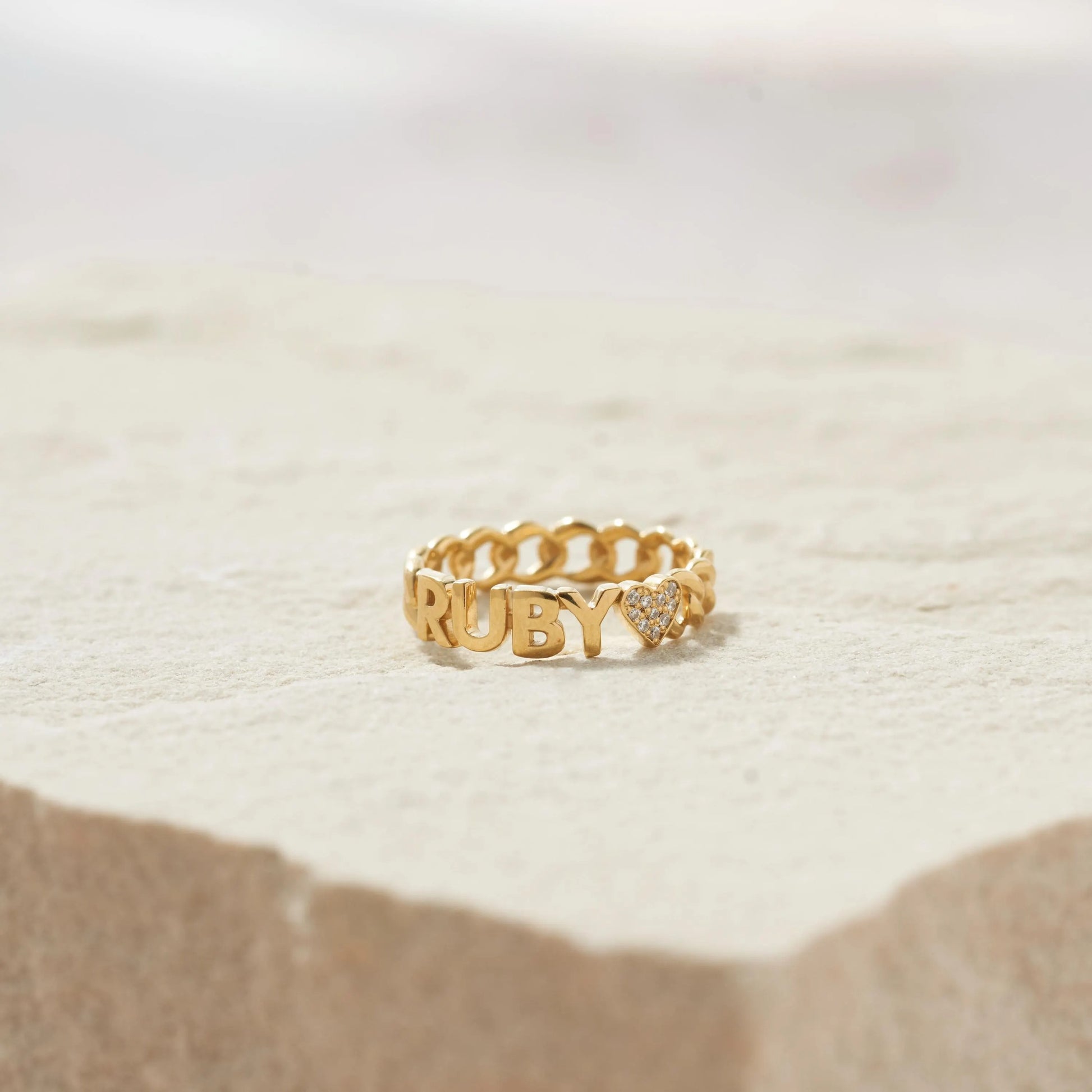 Personalized Name & Heart Ring