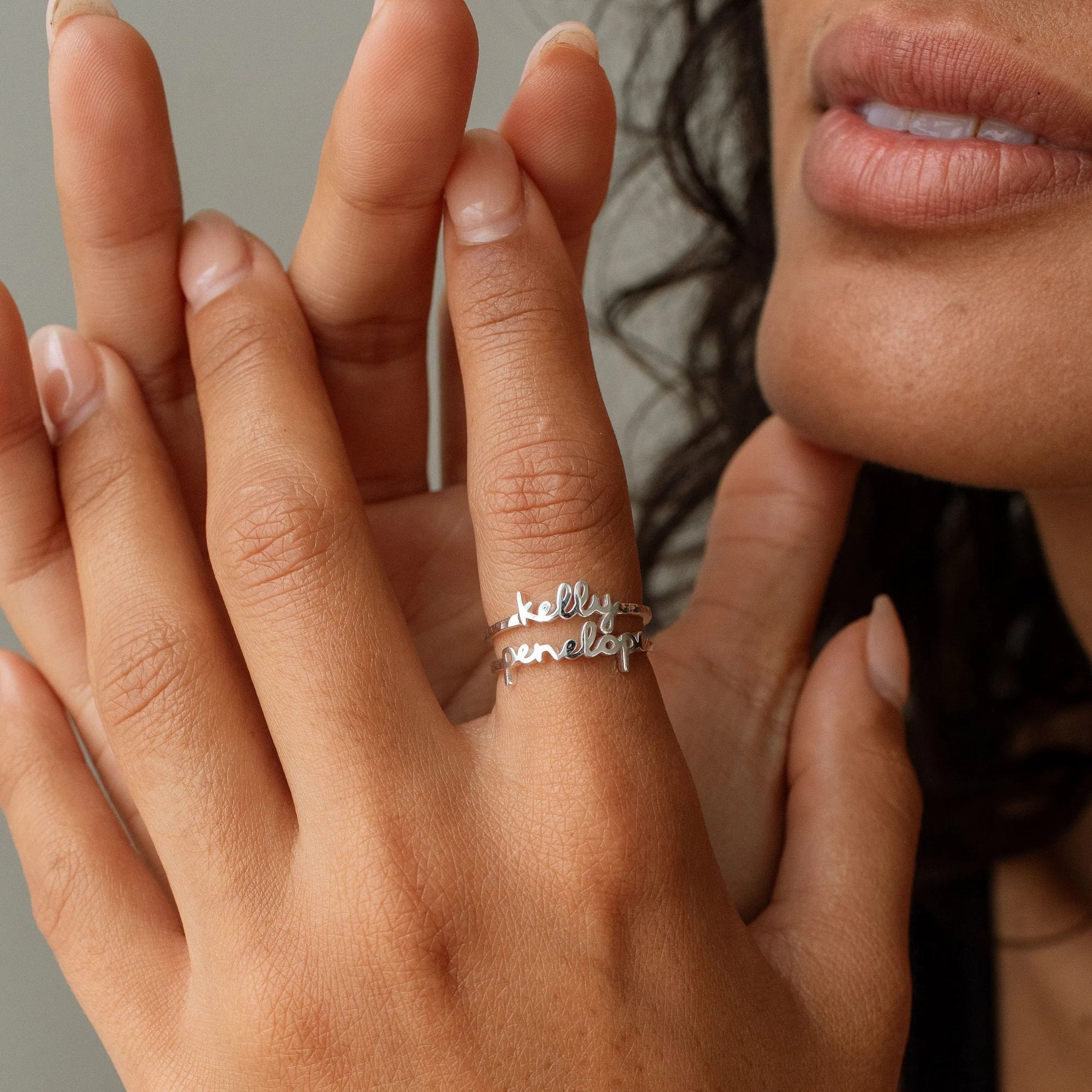 Personalized Stackable Name Rings