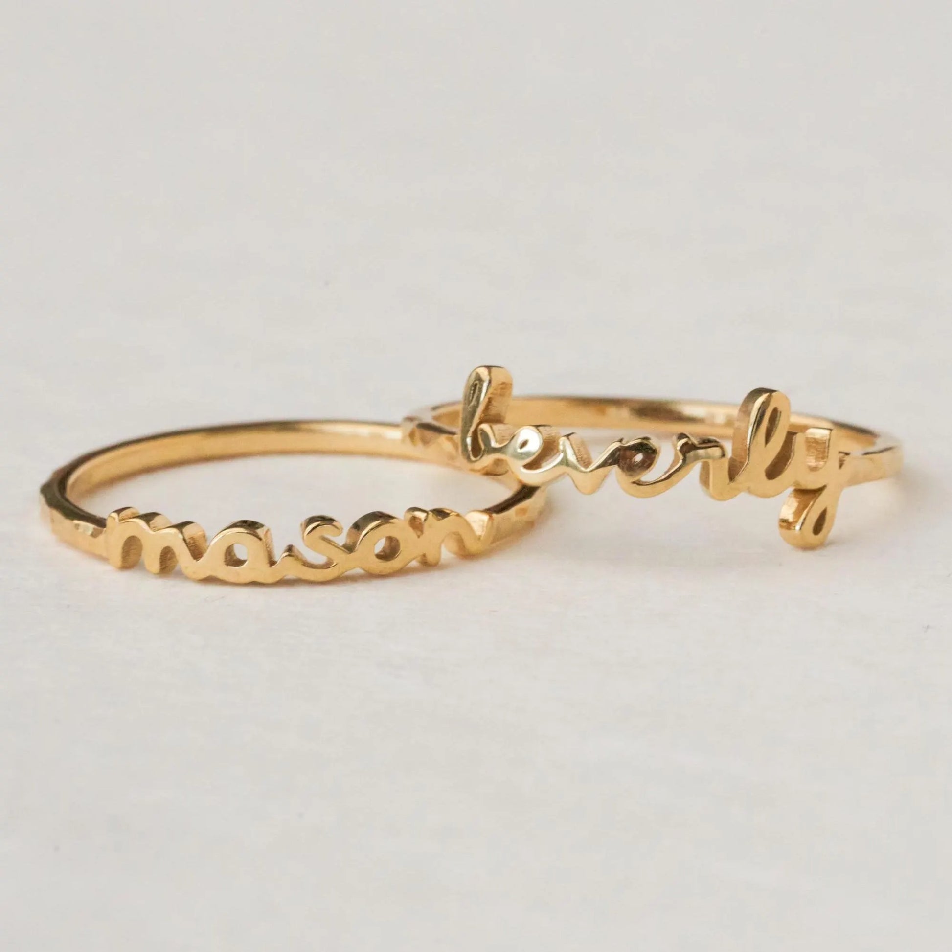 Personalized Stackable Name Rings