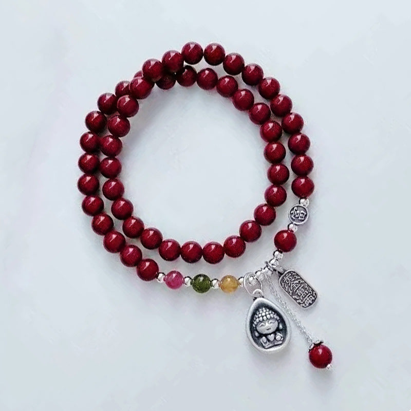 Waterdrop Buddha Bracelet, 'Sacred Flow'