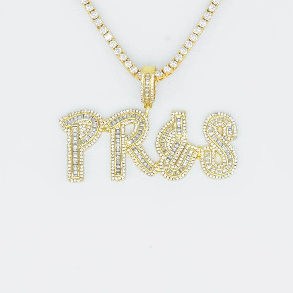 Personalized Custom Baguette Name Necklace