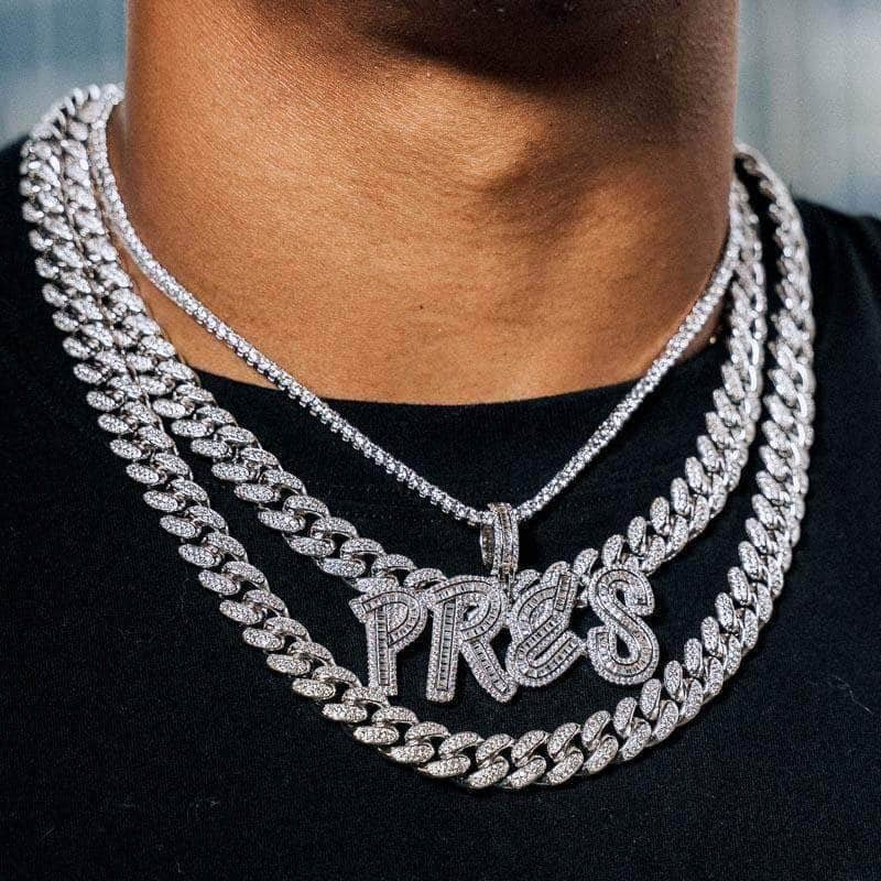 Personalized Custom Baguette Name Necklace
