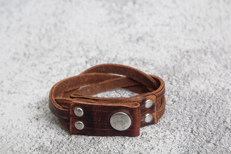 Personalized Gift, Mens hand-braided leather Bracelet