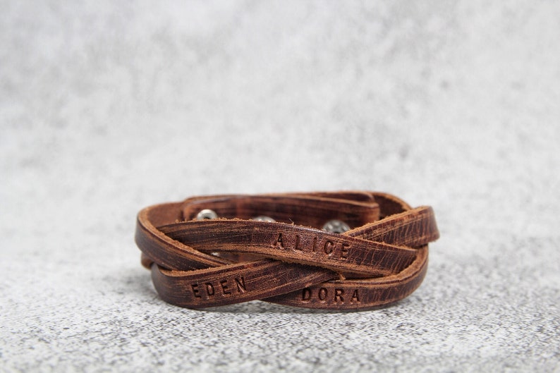Personalized Gift, Mens hand-braided leather Bracelet