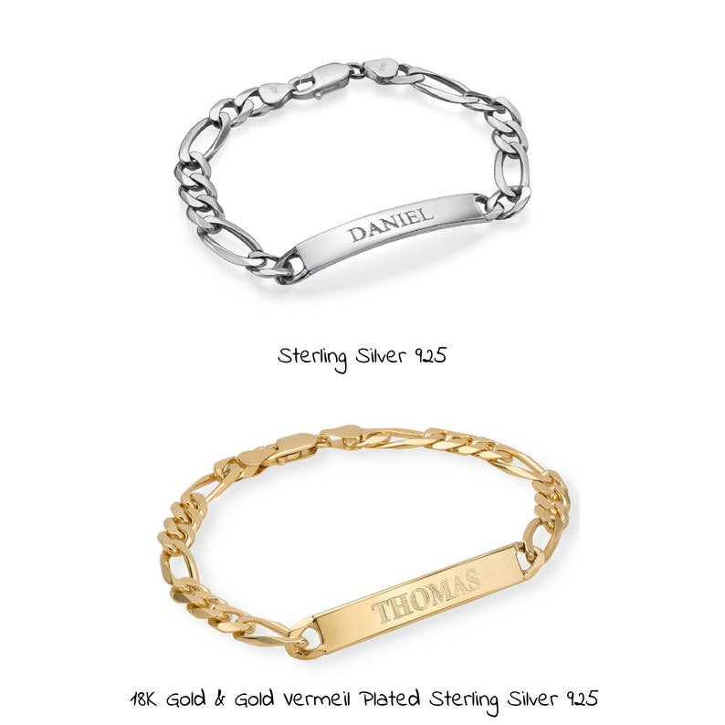 Personalized Men's ID Bracelet with Engraving