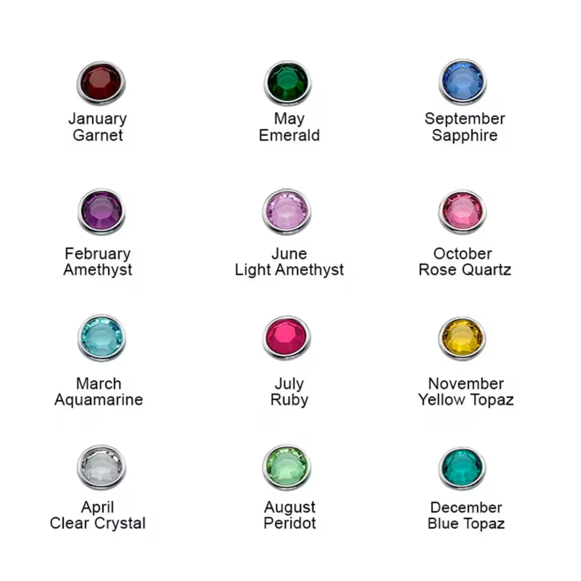 Custom Heart Birthstone Bracelet