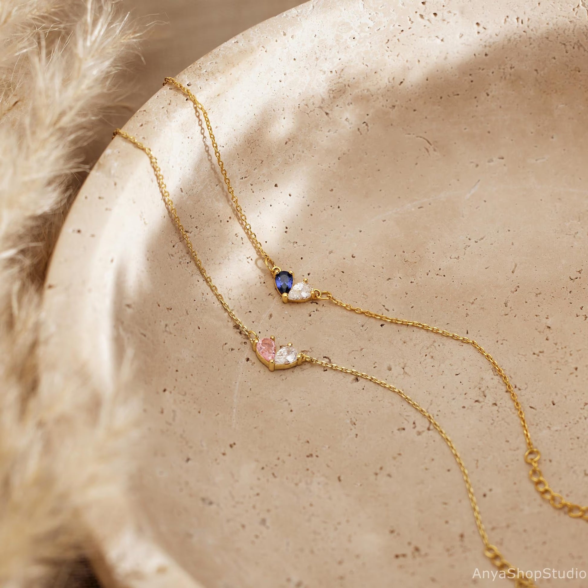 Custom Heart Birthstone Bracelet