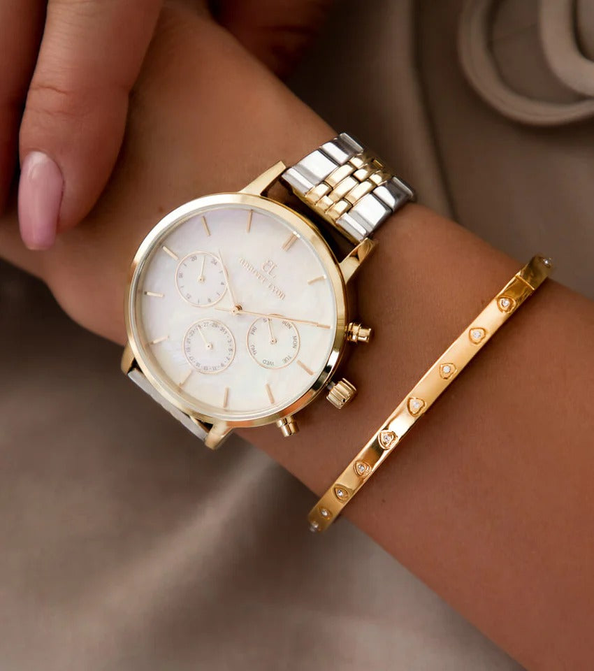 Crystal Heart Bangle Bracelet