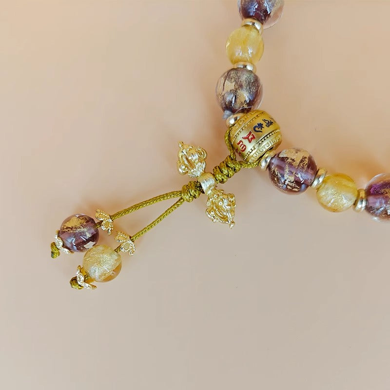 Vajra Obsidian Bracelet, 'Thunderbolt Guardian'